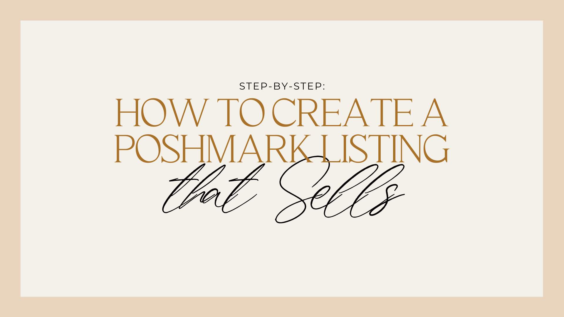 A lesson from the Posh to Profit course